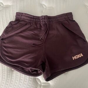 Hoka One One Women's Dark Purple Athletic Sweat Shorts